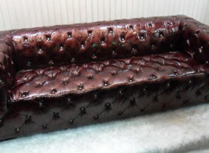 Chesterfield Sofa 3-Seater Luxury Couch Brown Sofa Leather Sofa 250cm